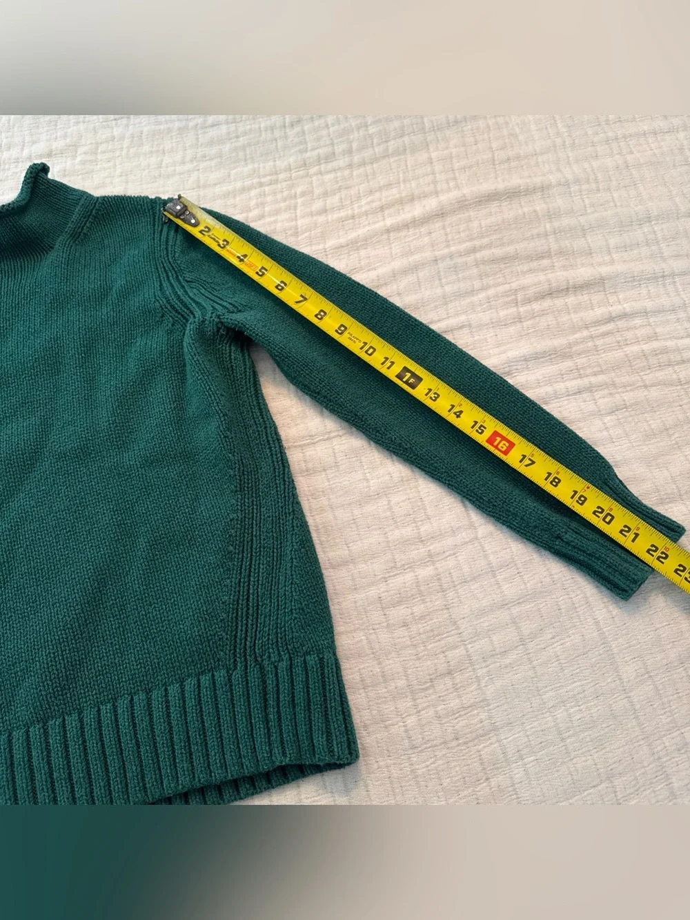 J. Crew Always Women Roll Neck Knit Pullover Sweater Size Large Cotton Green